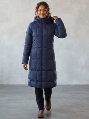 The North Face Women’s Rhea Down Parka Coat Navy